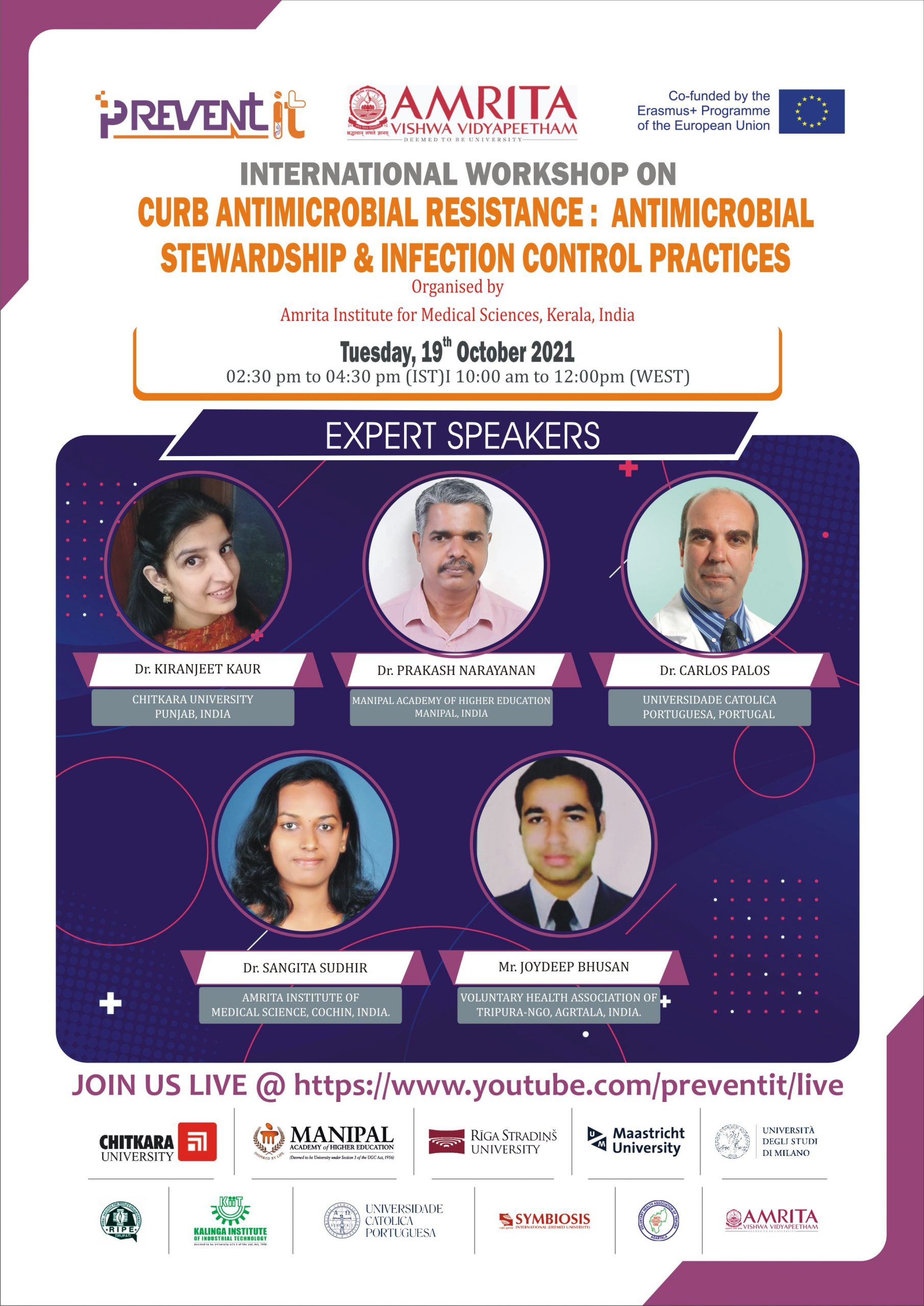 International Workshop on “Curb Antimicrobial Resistance: Antimicrobial Stewardship and Infection Control Practices” by Amrita Vishwa Vidyapeetham