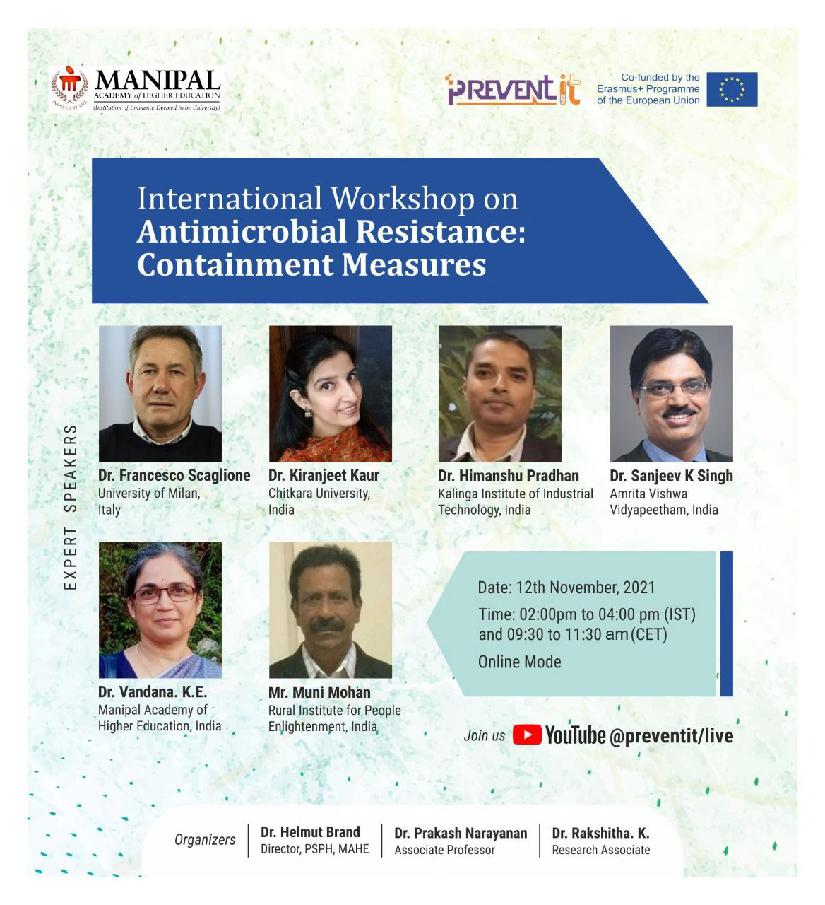International Workshop on “Antimicrobial Resistance: Containment Measures” by Manipal Academy of Higher Education