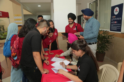 Registration of students before the event