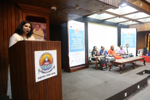 Dr. Uma Vasudevan introducing the honorable guests