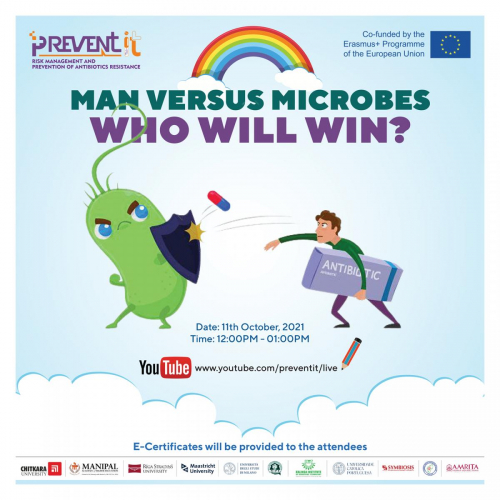 Expert Talk on 'Man versus Microbes: Who will win?' at Chitkara International School (11 Oct 2021)