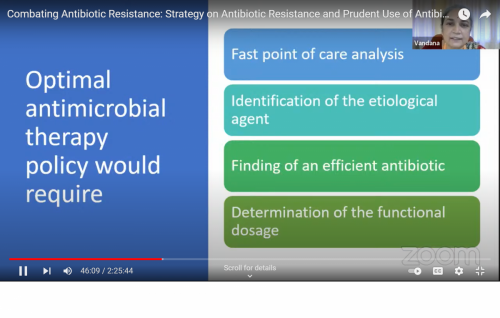 Dr. Vandana K.E discussing various strategies for earlydiagnosis of antimicrobial resistance