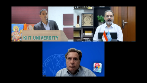 Dr. Himanshu Sekhar Pradhan, Dr. Anuj Sharma, and Dr. Alfonso Zecconi discussing the issue of ABR via live-conferencing mode